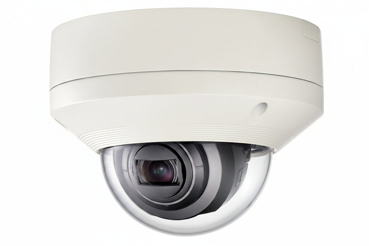 Hanwha XNV-6080 X-Series 2MP Outdoor Vandal Dome Camera, 2.8-12mm Varifocal Lens, White