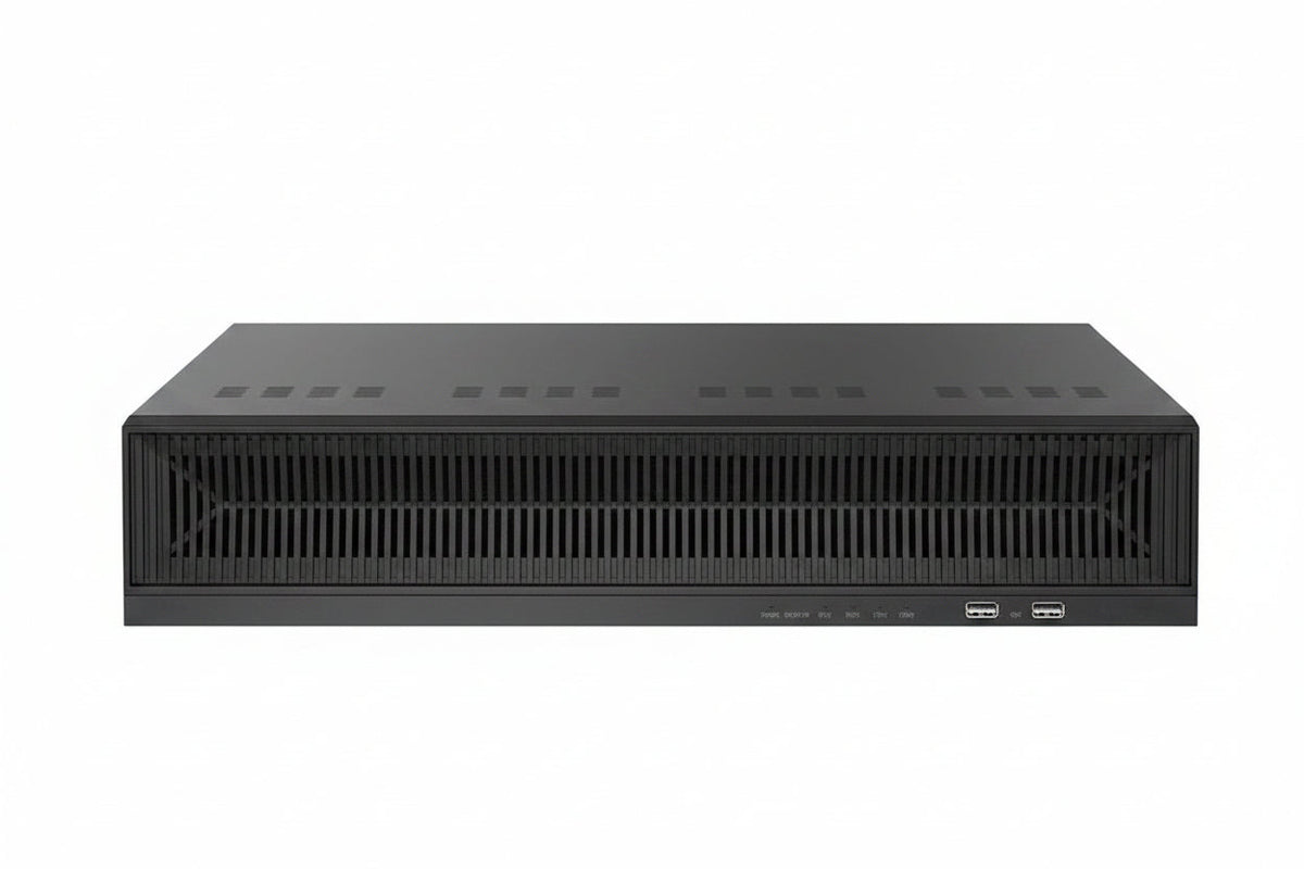Hanwha WRN-1632S-6TB Wisenet Edge Wave NVR with USB Mouse and Rack Mount Brackets, 2U, Intel Based, 6TB, Metal, Black