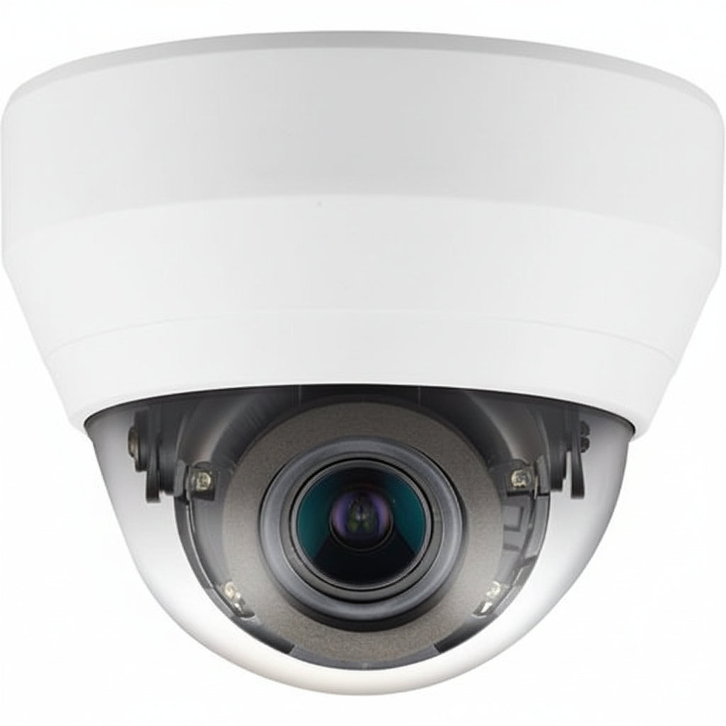 Hanwha QND-6082R Q-Series 2MP IR Vandal Dome Camera, 3.2-10mm Varifocal Lens, White