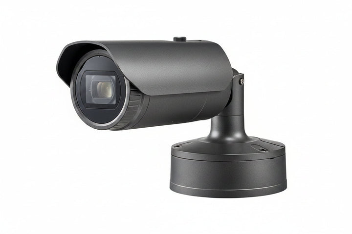 Hanwha XNO-6120R X-Series 2MP 12x Optical Zoom IR Bullet Camera, 5.2-62.4mm Varifocal Lens, Gray