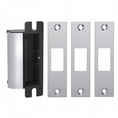 HES 1006CLB-12/24D-630 1006 Series Complete Electric Strike with J, K, KD and KM Faceplates, Satin Stainless Steel