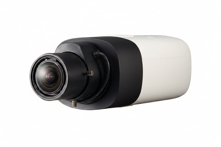 Hanwha XNB-6000 X-Series 2MP IP Box Camera, Lens Not Included, Black/Ivory