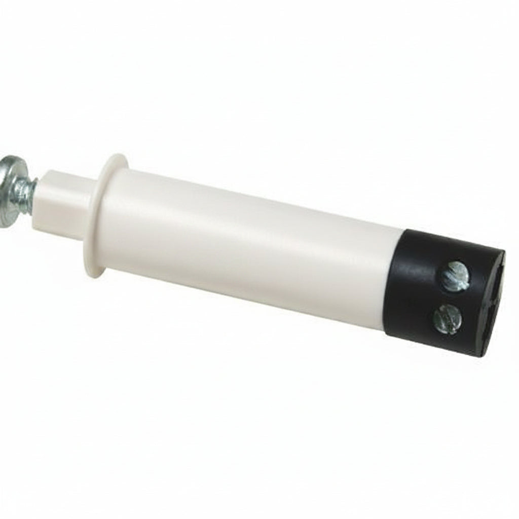 GRI PB-2020-T-W 3/8" Diameter Plunger Switch with Terminals, 10W, 200VDC, 0.50A, Closed Loop, N/O, A, White