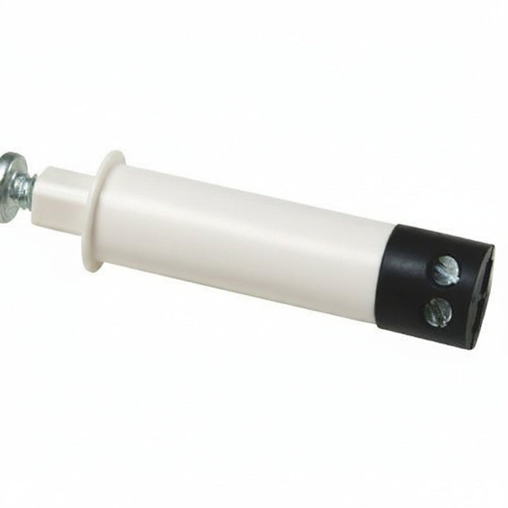 GRI PB-2020-T-W 3/8" Diameter Plunger Switch with Terminals, 10W, 200VDC, 0.50A, Closed Loop, N/O, A, White