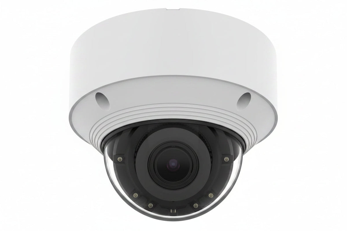 Hanwha QNV-C8083R Q-Series 5MP IR Vandal Dome Camera 3.2-10.2mm Motorized Varifocal Lens, White
