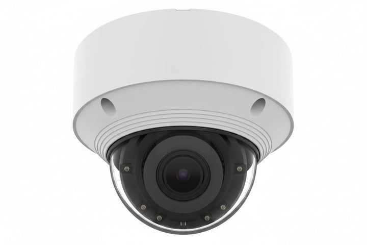 Hanwha QNV-C8083R Q-Series 5MP IR Vandal Dome Camera 3.2-10.2mm Motorized Varifocal Lens, White