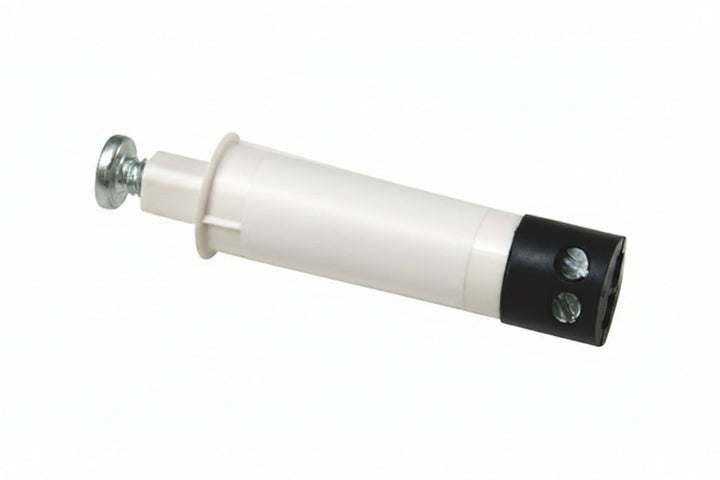 GRI PB-2020-T-W 3/8" Diameter Plunger Switch with Terminals, 10W, 200VDC, 0.50A, Closed Loop, N/O, A, White