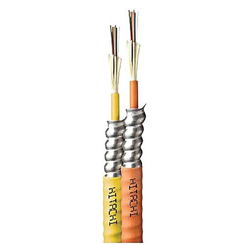 61459-12 12-Fiber OS2 8.3 µm Tight-Buffered Plenum Fiber Optic Cable, Indoor/Outdoor, Black