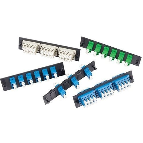6112DLC50G 12-Port Dual LC 50µm Multimode Fiber Optic Adapter Plate