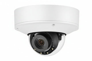 Hanwha XNV-9082R X-Series 8MP Outdoor IR Vandal Dome Camera, 2.8-8.4mm Varifocal Lens, White