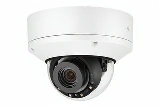 Hanwha XND-8082RV X-Series 6MP Vandal IR IP Dome Camera, 2.8-8.4mm Varifocal Lens, Signal White