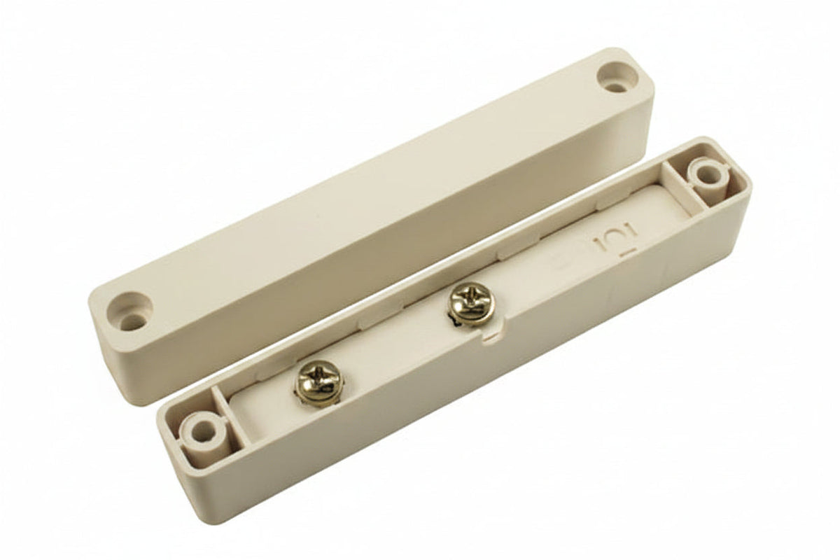 GRI 400WG 400 Series Industrial Surface Mount Switch Set, 3-1/4" Wide Gap, 10W, 160VDC, 0.40A, Closed Loop, N/O, and Concealed Screw Terminals, White