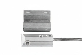 GRI 4532-36 4532 Series Floor Mount Miniature Overhead Door Switch Set, 2-1/2" Gap, 10W, 200VDC, 0.50 Amp, Closed Loop, N/O, with 36" Lead and 2' Stainless-Steel Armored Cable, Aluminum