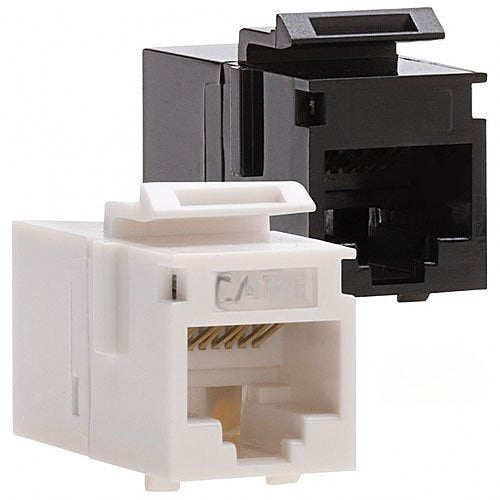 768BK-1 Cat6 RJ45 Female-to-Female Keystone Coupler, Black