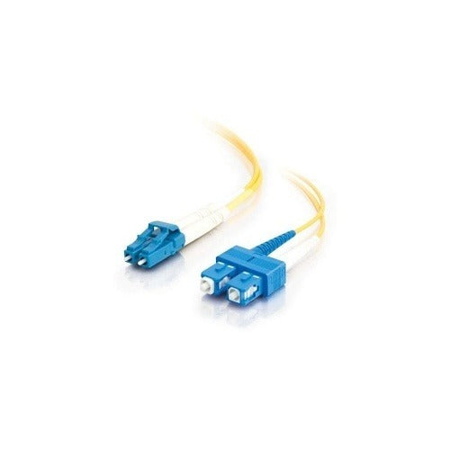 Quiktron 810-L47-050 Duplex Single-Mode PVC Fiber Optic Cable, OS2, LC-SC, 15m, Yellow