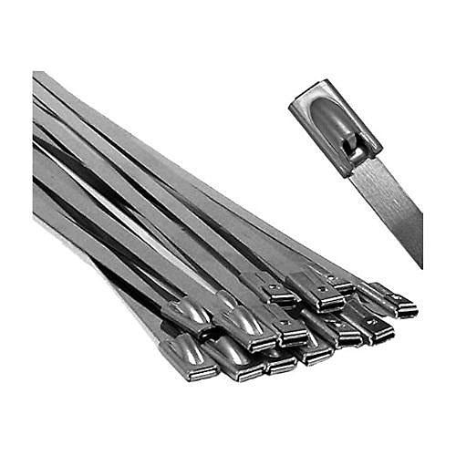 82201148 Coated Stainless Steel Cable Ties, 100-Pack