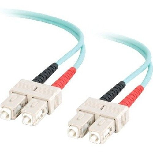 Quiktron 852-442-003 Value Series Fiber Jumper Cable, SC to SC, 50/125µm Laser-Optimized, Multimode, 3' (1 m)