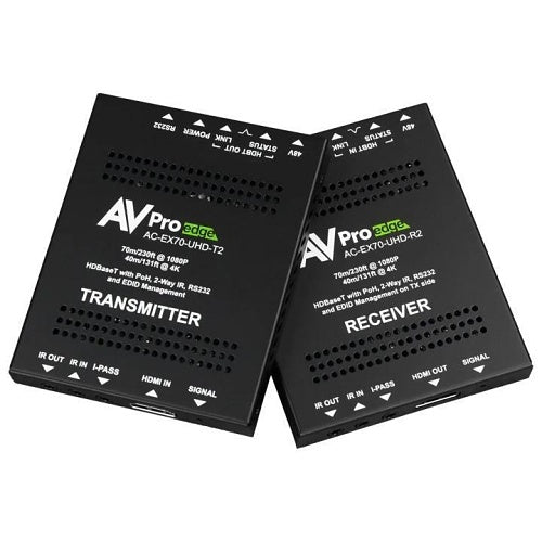 AVPro Edge AC-EX70-UHD-KIT 10Gbps HDBaseT Extender Kit, EDID Management, 70m
