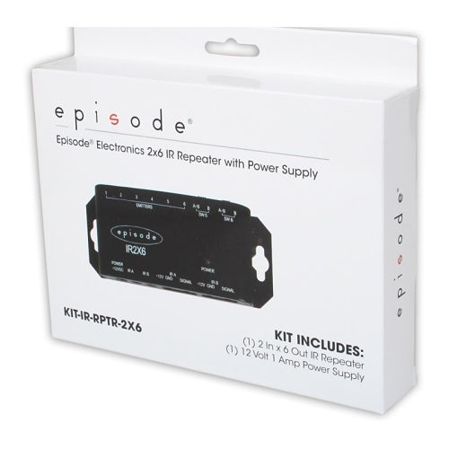 KIT-IR-RPTR-2X6 Electronics 2x6 IR Repeater with Power Supply, Kit