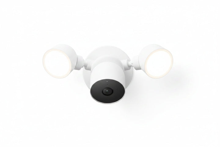 Google Nest Cam with Floodlight Pro GA02942-US Outdoor Security Camera, White