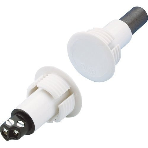 947-75TWH Recessed 3/4" Steel Door Magnetic Contact with Terminals, White