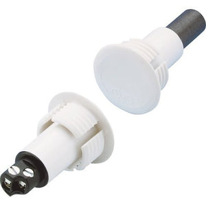 947-75TWH Recessed 3/4" Steel Door Magnetic Contact with Terminals, White