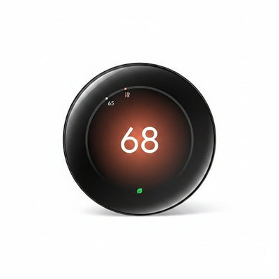 Google Nest Learning Thermostat GA05169-US 4th Generation with Nest Temperature Sensor 2nd Generation, Polished Obsidian