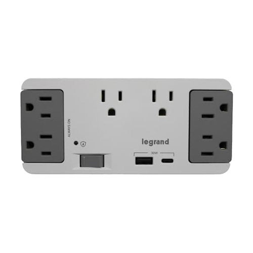 AC1062 6-Outlet Surge Protector with USB-A USB-C Enclosure