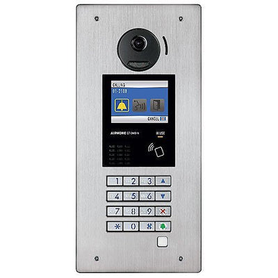 Aiphone GT-DMB-N Stainless-Steel 3-in-1 Video Entrance Station with NFC Reader