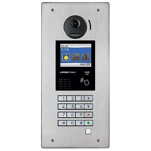 Aiphone GT-DMB-N Stainless-Steel 3-in-1 Video Entrance Station with NFC Reader
