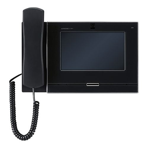 IX-MV7-HB 7" Touchscreen IP Video Master Station, SIP Compatible, Privacy Handset, Includes Desk Stand, Black