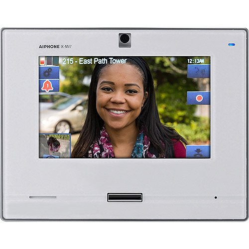 IX-MV7-W SIP Compatible IP Video Master Station 7" Touchscreen and Hands-Free, White