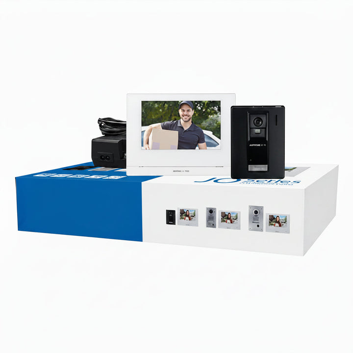 JOS-1AW JO Series Mobile-Ready Box Set with Standard, Surface-Mount Door Station, 7" Video Set, Includes JO-1MDW, JO-DA, PS-1820UL