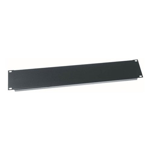 Middle Atlantic EB2 2U RMS Blank Rack Panel, Flat, Flanged, Steel, Black Powder Coat