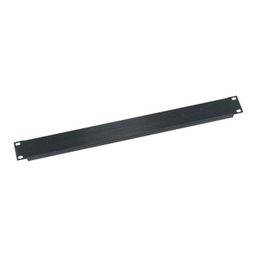 Middle Atlantic PBL-1 Flanged Aluminum Rack Blank Panel, 1U RMS, Flat Black Powder Coat