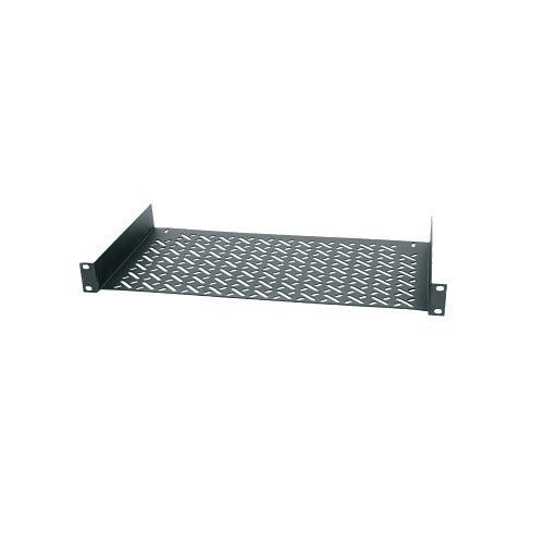 Middle Atlantic UTR1 Mounting Rack Shelf, 10" Depth, 25lb Weight Capacity Rack Mount Shelf, 1U RMS, Steel, Black