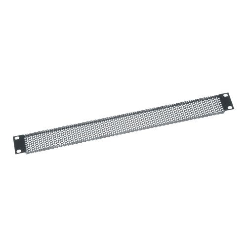 Middle Atlantic VT1 Vented Rack Panel, Perforated with 64% Open Area, 1U RMS, Black Powder Coat