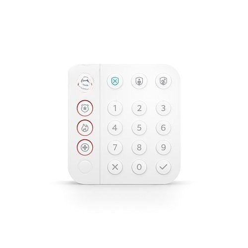Alarm Keypad, 2nd Generation, AC Plug-In with Internal Rechargeable Lithium-Ion Battery Backup, Z-Wave, White (B07ZB2DFMB)