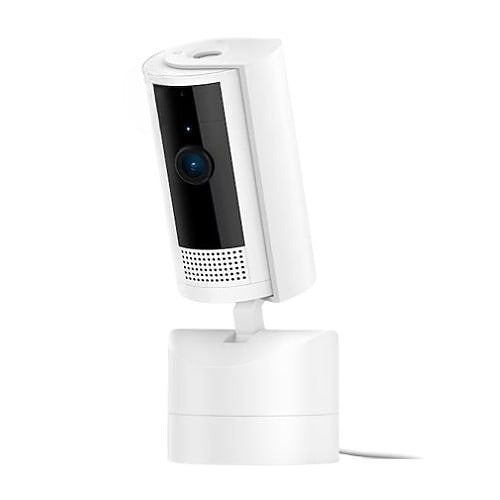 Pan-Tilt Indoor Security Cam with 360° Horizontal Pan Coverage, White (B0CG2VS5FD)
