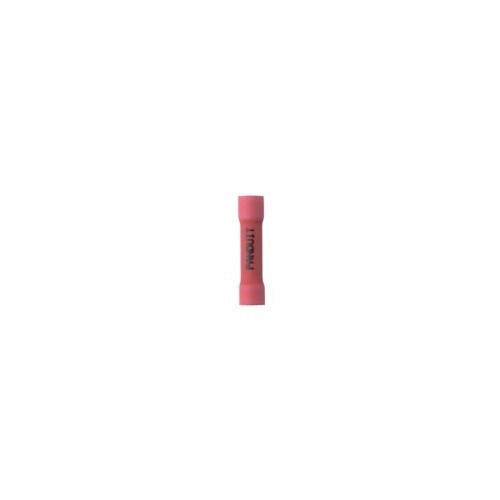 BSV18X-LY Vinyl-Insulated Butt Splice Connector, 18–22 AWG, Red, 50-Pack