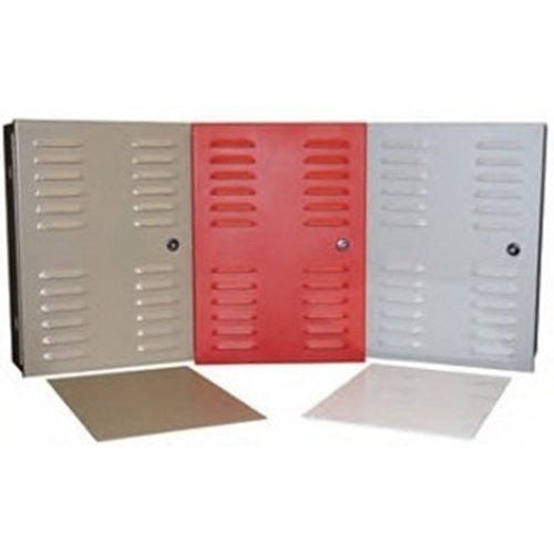 Mier BW-100B Indoor Enclosure with Louvers in Door and Lock, 11"x15"x 4", Beige