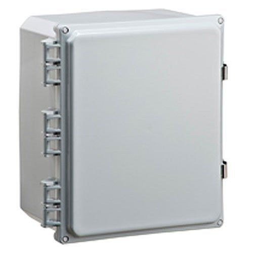 Mier BW-SL12106 NEMA Rated Outdoor Polycarbonate Electrical Enclosure, UL Listed, Solid Door, 12" 10" 6", Gray