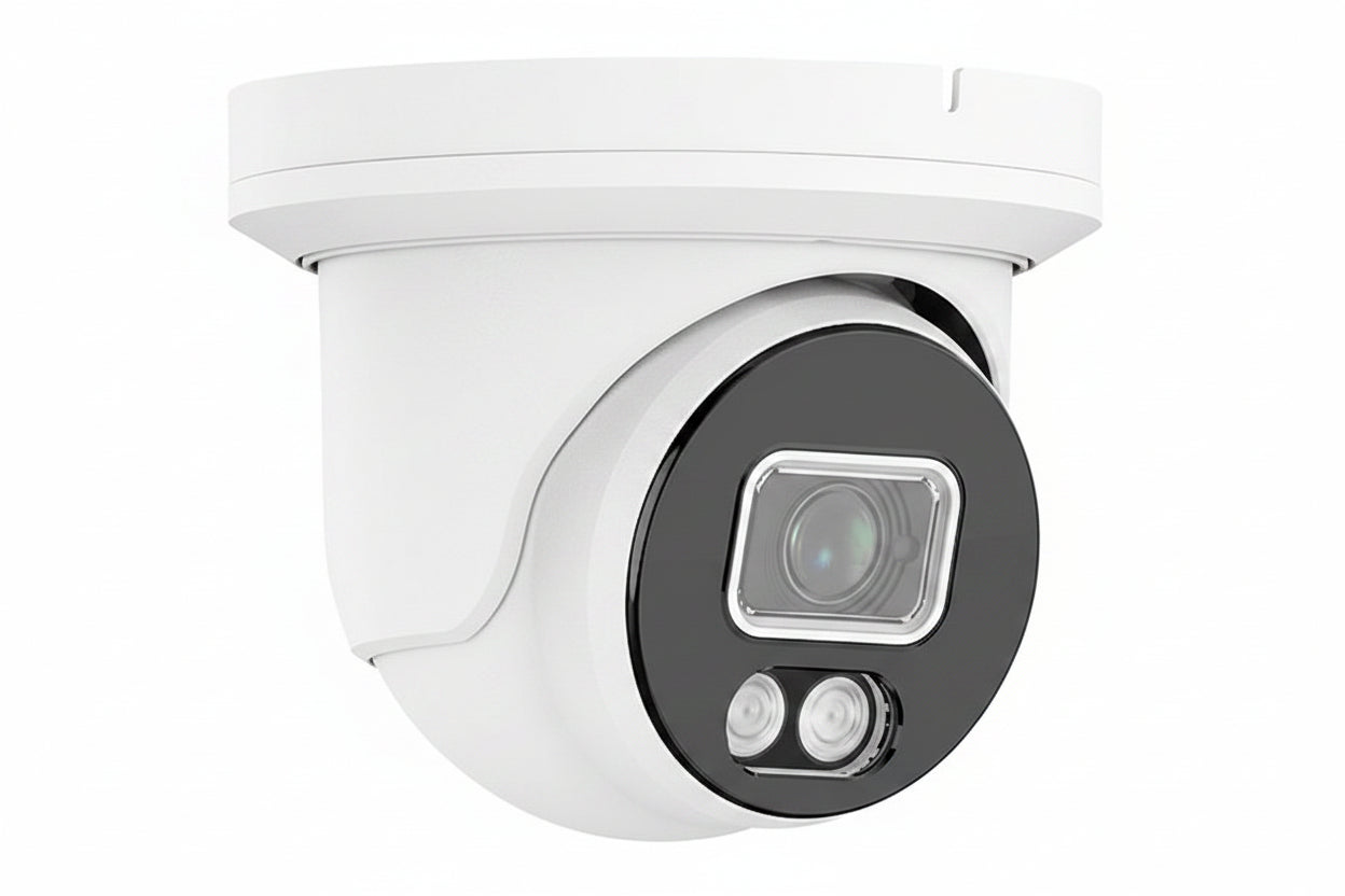 AVC-NCE51F28 Diversity Series InfiniteColor 5MP H.265 IR Turret IP Camera, 2.8mm Lens, NDAA Compliant, White