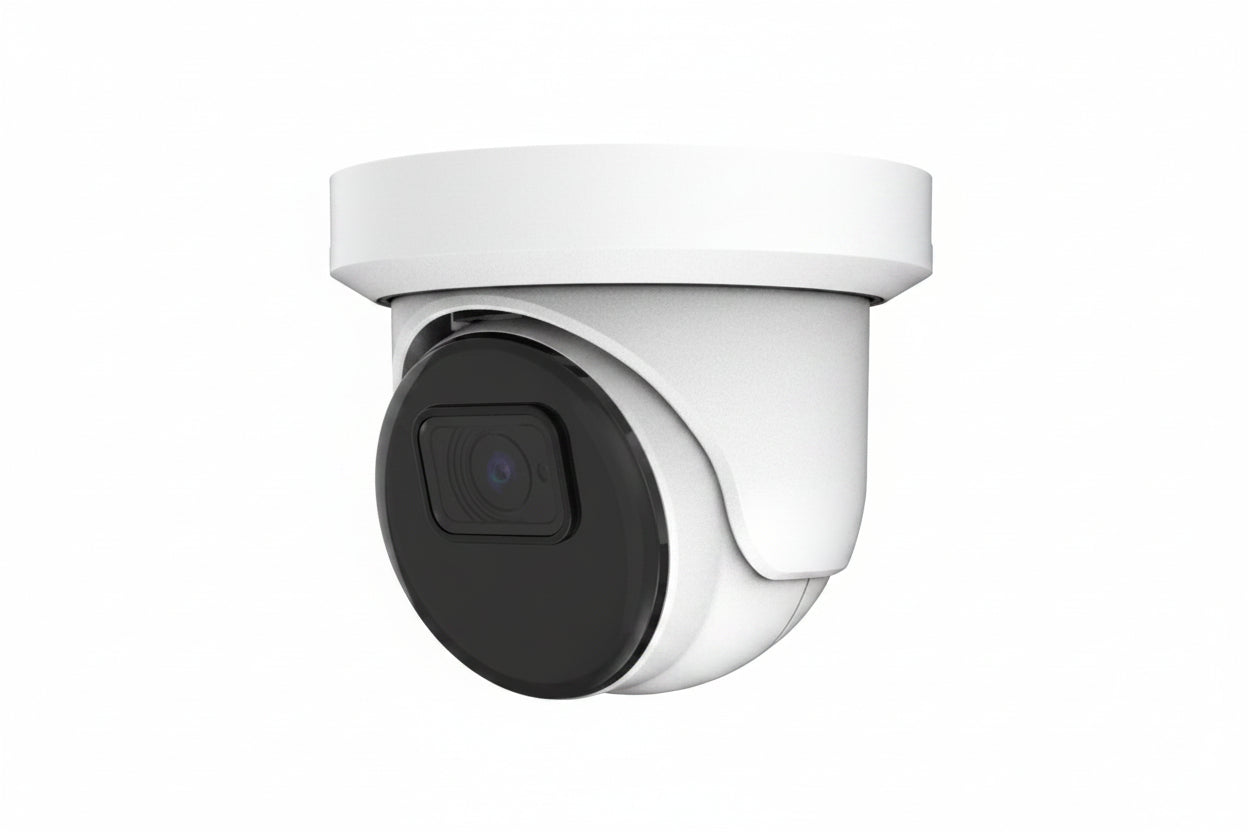 AVC-NPE51F28 5MP IR Turret IP Camera with Built-in Microphone, 2.8mm Fixed Lens, White