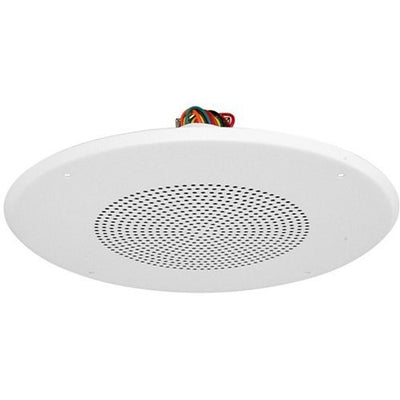 12W RMS 8" Indoor Ceiling Mount Paging Speaker, 65Hz–17kHz, 25/70V Transformer C10XBUWS