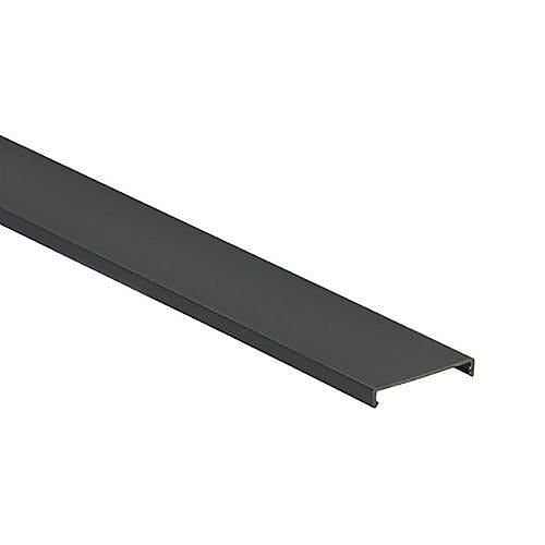 C4BL6 PVC Flush Wiring Duct Cover, 0.37" x 4.25", 6 ft, Black