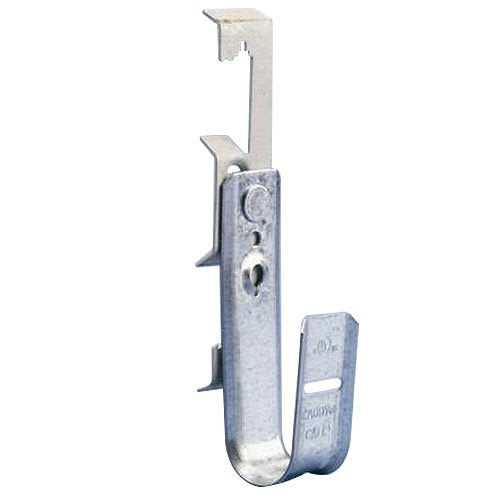 nVent CADDY CAT124Z34 Cablecat 3/4" J-Hook with Rod/Wire Clip 1/8"-3/8" Flange, 1/4" Rod