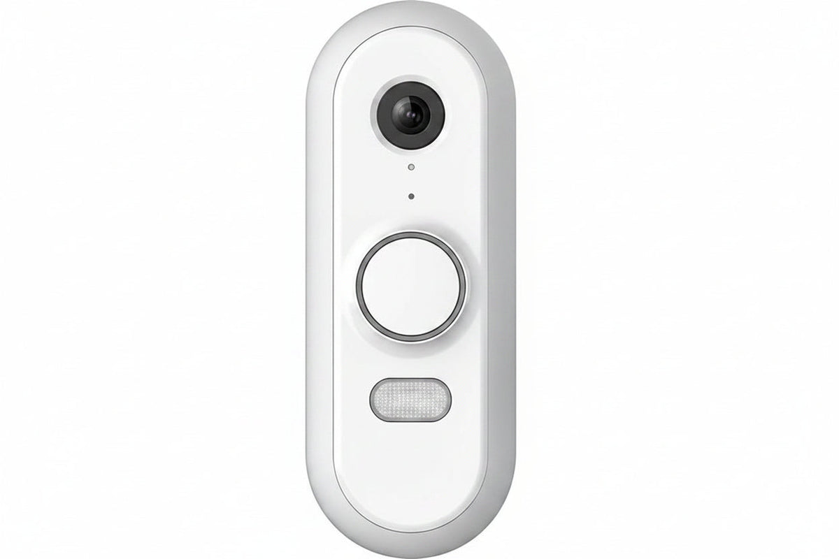 First Alert CAMW-WDB VX1 HD Video Doorbell, White/Gray Trim