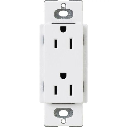 Lutron Claro CARS-15-TR-WH 15A Tamper-Resistant Duplex Outlet White