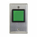 Camden CM-30AT 2" Square LED Illuminated Push Button, "Push to Exit" Switch with Adjustable 30 Second Timer, Green